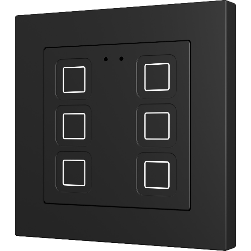 ZENNIO ZVIT55X6A Tastiera capacitiva Tecla55, 6 Tasti, nero