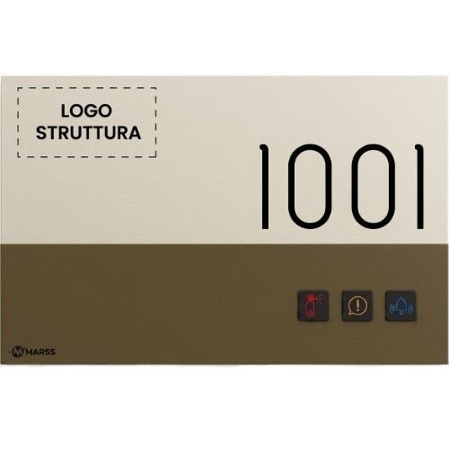 MARSS MH-DP112-BBP Doorplate con Segnalazioni, Campanello e retroillu