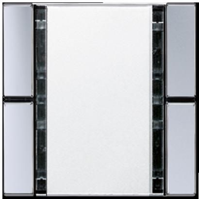 JUNG A2072NABSAL Sensori a tasti 2 canali Standard- per accoppiatore bus KNX 2070U radiotrasmettitore a parete 40FW- alluminio