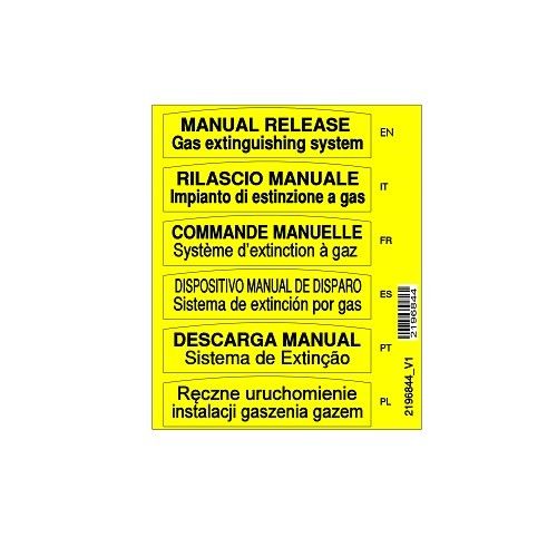 ARITECH FIRE 2196844 Set of labels for manual alert yellow 240