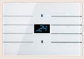 BLUMOTIX BX-F-RKWGT-SILVER QUBIK LINE Glass Thermostat Cover 8 Buttons 120X80mm 