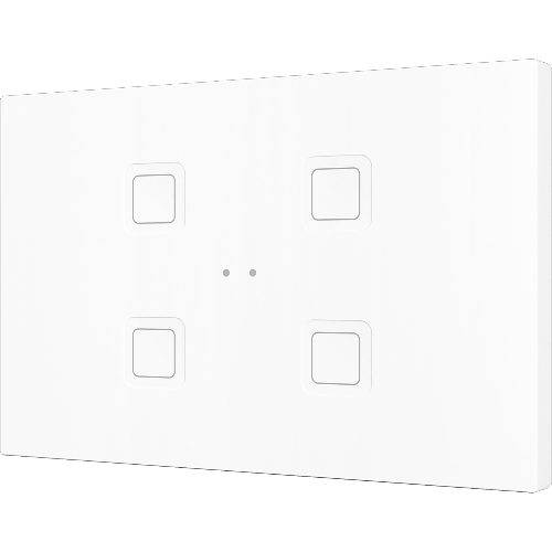 ZENNIO ZVITXLX4W TECLA XL backlit 4-button capacitive touch switch, white