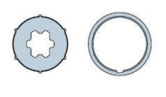 NICE 916.20.00 Round 42x1.5 Drawstring wheel + crown