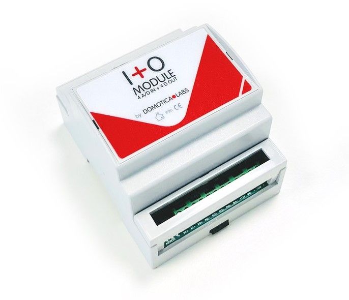 DOMOTICA LABS MODIO44 I/O MODULE – 4 IN / 4 OUT 16A – MODBUS RTU