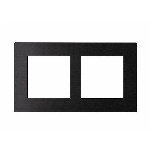 EELECTRON PO55A55PL-3 PLACCA DOPPIA 2x55 PLASTICA VERNICIATA NERO