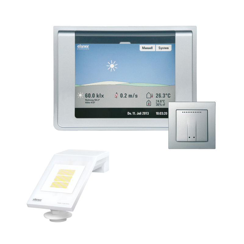 ELSNER 60128 WS1000 Sistema di controllo degli edifici in alluminio color-10 per 10 azionamenti 230 V