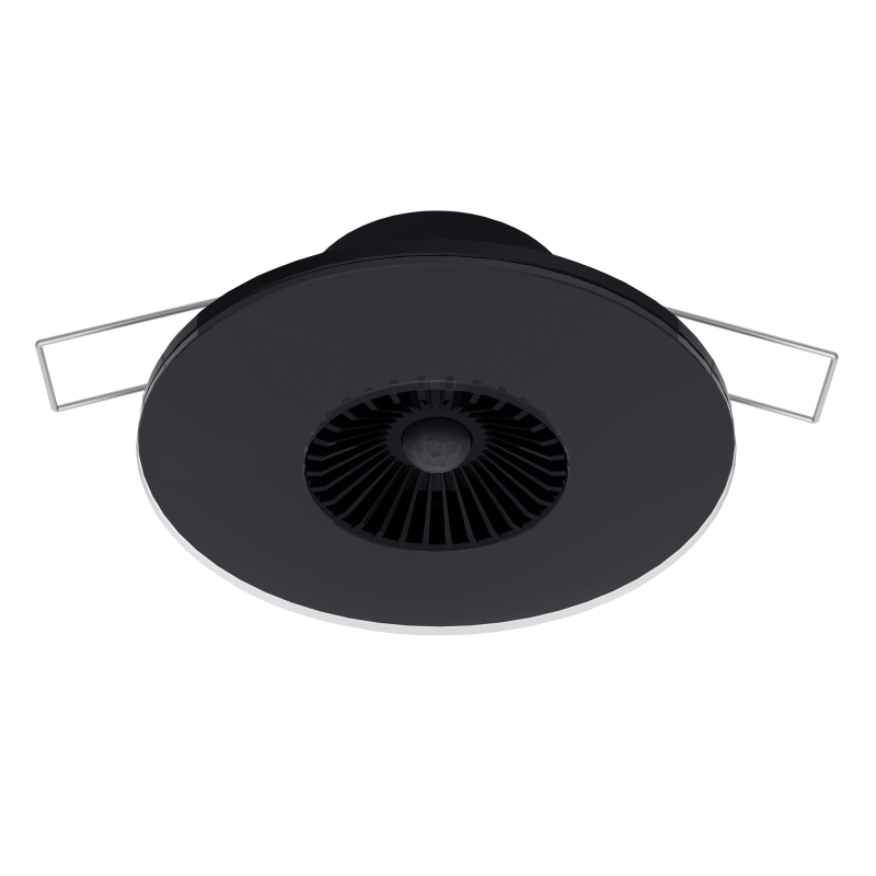 ELSNER 70672 Intra-Sewi KNX L-Pr- intense black RAL 9005 Recessed presence detector with light sensor