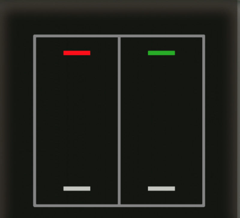 MDT BE-GTL20S.01S Tast.Light vetro,2T,nero