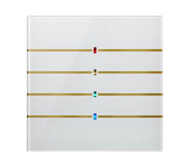 BLUMOTIX BX-QKWG-GOLD QUBIK Multifunction KNX keyboard in square glass