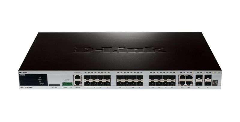 D-LINK DGS-3420-28SC STACKABLE 24PORT SFP L2 GIGE SW