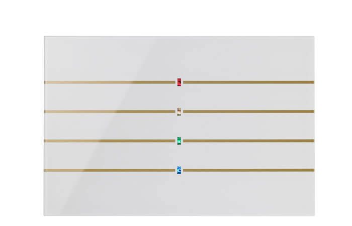 BLUMOTIX BX-RKWG-GOLD QUBIK Multifunction KNX keyboard in rectangular glass