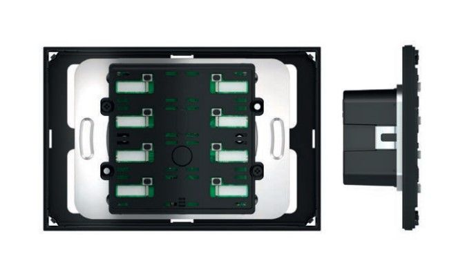 EKINEX EK-E20-TP-8L-R 8-key push-button panel with LED - Rectangular box