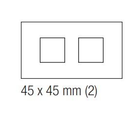 EKINEX EK-S2E-F Double plate with 2 windows 45X45 in NTM