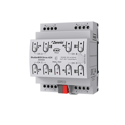 ZENNIO ZIOSHD4 ShutterBOX Drive 4CH. 4-channel shutter actuator w