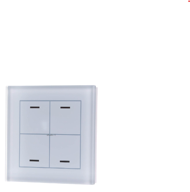 MDT BE-GTL40W.01 EIB, KNX, Glass Push Button II Lite 4 volte, RGBW, neutro, bianco BE-GTL40W.01