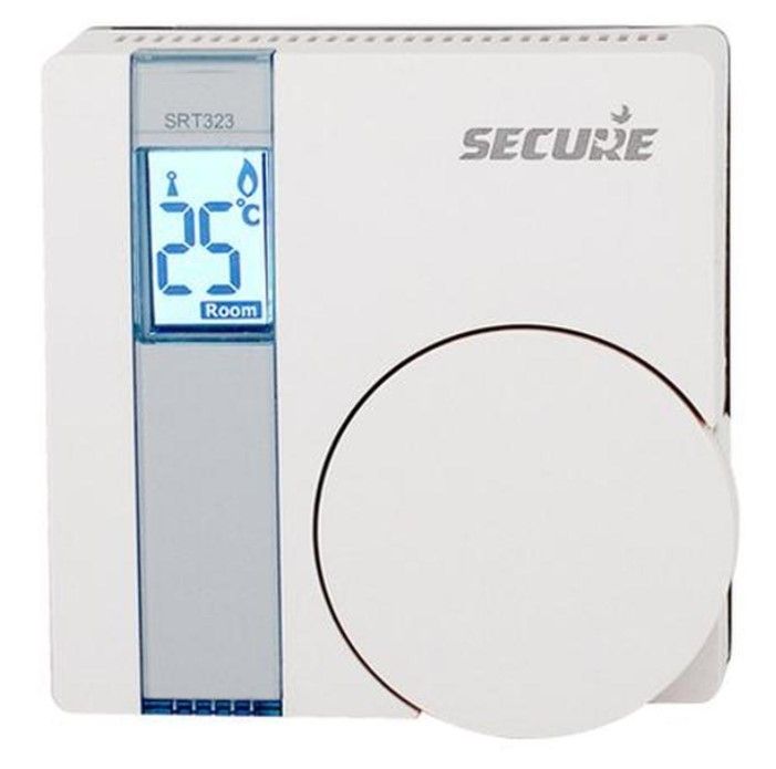RISCO 1RPZWVT868EUIR SECURE thermostat with on-board relay is a heating control system.