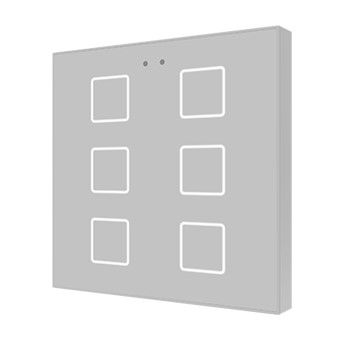 ZENNIO ZVIF6VTS ZVIF6VTS Flat 6 vT Backlit capacitive touch switch, silver