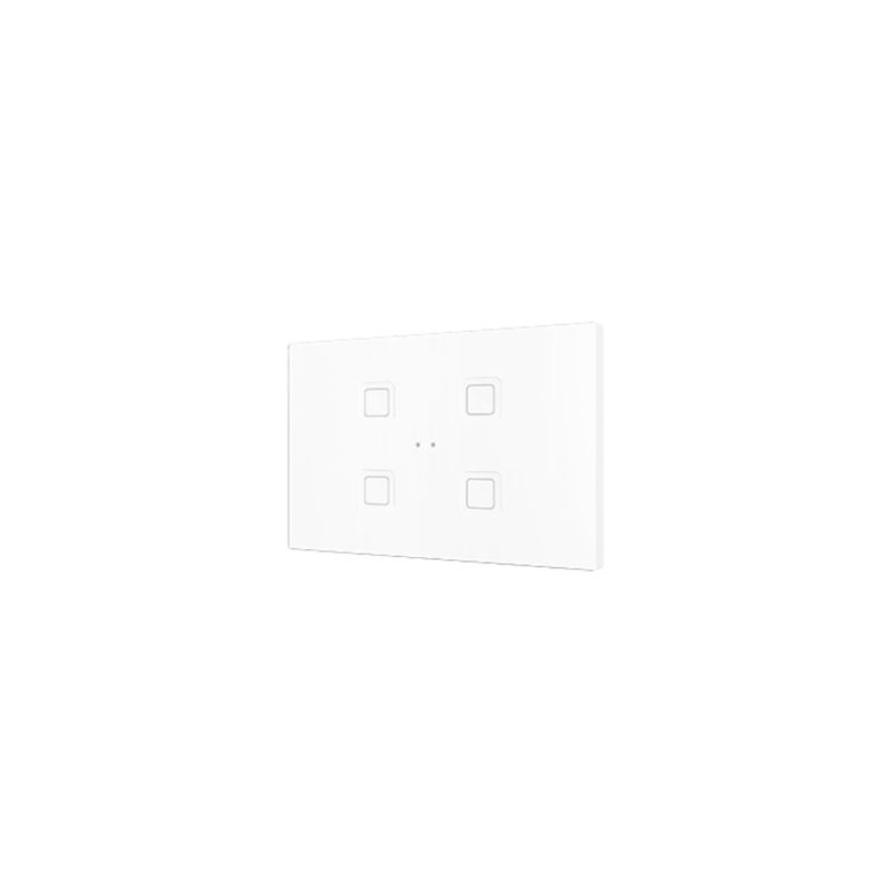ZENNIO ZVITXLX4W TECLA XL backlit 4-button capacitive touch switch, white