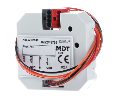 MDT AIO-0210V.01 KNX switching actuator, 2-fold, 0-10V, switchable input/output AIO-0210V.01