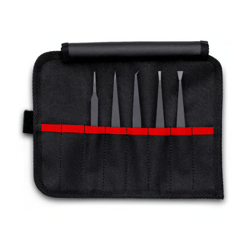 KNIPEX 92 00 05 ESD Set di pinzette in resina sint ESD, 5 pz