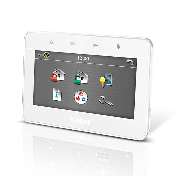 SATEL INT-TSH-WSW Tastiera touch 7 colore bianco. Disponibile anche nei colori- silver (INT-TSH-SSW) e nero (INT-TSH-BSB)
