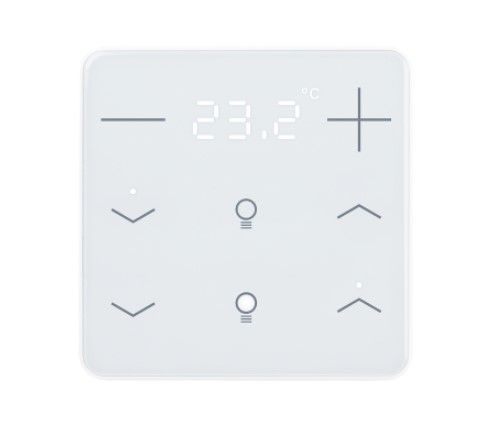 ELSNER 71170 KNX eTR 205/206 Light Pulsante per il controllo della temperatura e luce, bianco