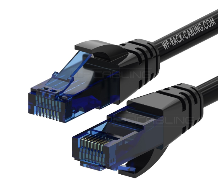 WP RACK WPC-PAT-5U030BL CAT 5E U-UTP PATCH CABLE 3.0m BLACK