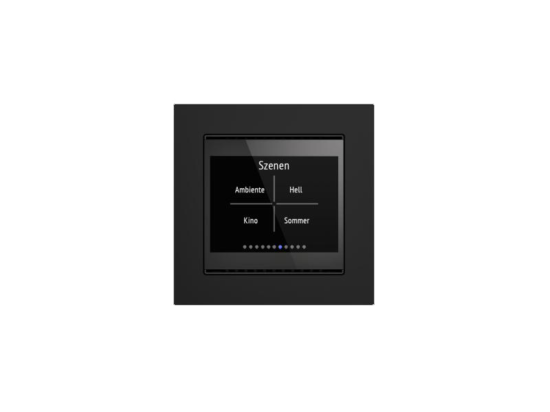 ELSNER 70802 Cala Touch KNX T 3.x- jet black RAL 9005 Room controller with temperature sensor