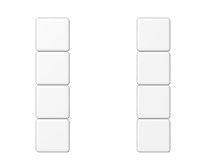 JUNG A504TSAWWM Key covers for sensor 4 channels F50- mod. A500- matt alpine white