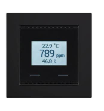 ELSNER 70974 70974 KNX VOC/THUP Touch CH Raum-Controller, Mix/Temperature/Light, black