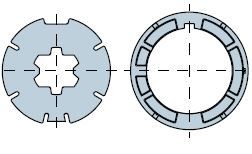 NICE 919.43.00 Round 45x1.8 Acmeda with internal ribs wheel + crown 