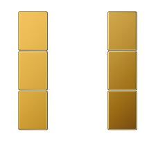 JUNG LS503TSAGGO Key covers for sensor 3 channels F50- mod. LS990- gold plated