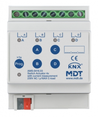 AMS-0416.03 MDT AMS-0416.03 4TE switch, REG 4-fach