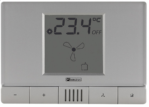 EELECTRON TM11C09KNX TERMOSTATO HVAC INCASSO CON PLACCA IN PLEXI - TOTAL SILVER