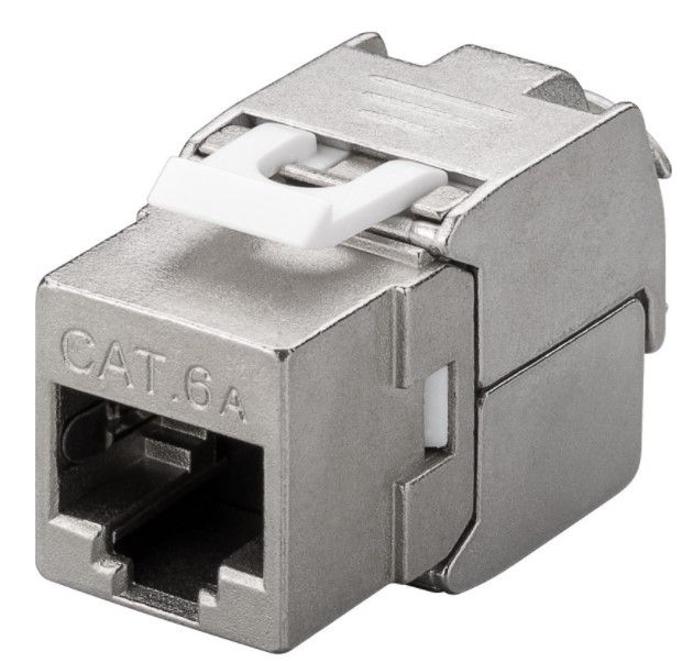WP RACK WPC-KEY-6AS-TL CAT 6A KEYSTONE MODULE 180°, SHIELDED, 500 MHz TOOL LES
