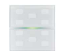 EELECTRON 9025GL10D01 9025 PULSANTE CAPACITIVO KNX,  BIANCO  VETRO CUSTOM RGB FINO A 10 CANALI