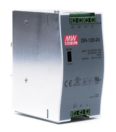 PLEXA KA-D-AL/24V5 24Vdc 5A switching power supply for installation