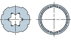 NICE 919.41.00 Round 44x1.5 Benthin wheel + crown 