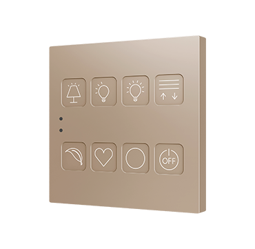ZENNIO ZVITR8 RGB 8 KEY. PC-ABS CAPACITIVE BUTTON