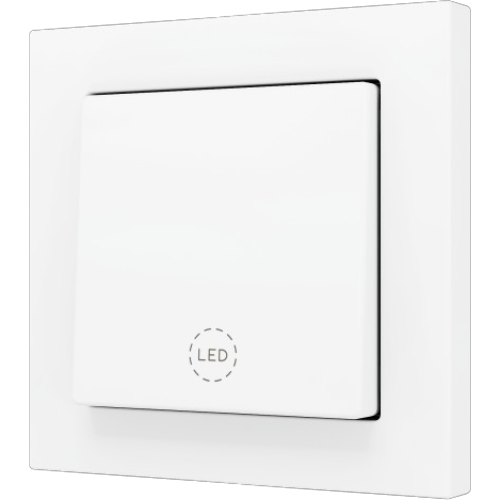 ZENNIO ZS551PB1MWC ZS55. Simple Soft push button for 1 binary input 5