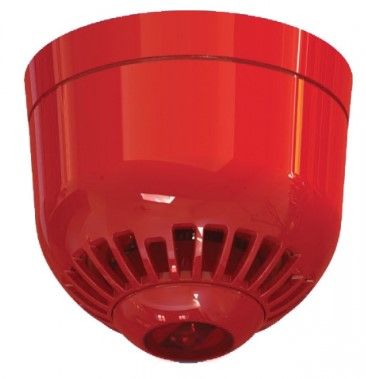 ARITECH INCENDIO ASC2366 Avvisatore ottico/acustico multitono da interno con base a basso profilo. Colore rosso