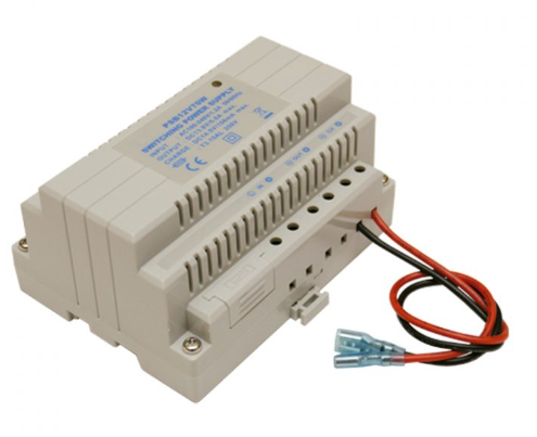 ABTECNO XPR-PSB12V70W Alimentatore per terminale accessi 13.8 vdc 70w 5a su modulo din. Dimensioni: 123 x 93 x 99 mm.