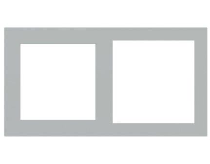 EKINEX EK-P2G-F_ Double plate 1 window 55x55 + 1 window 60x60 in Fenix ​​NTM