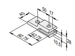 SOMMER 14525V000 Mast connection - galvanized