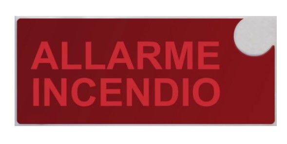 COOPER CSA INCENDIO CSA08584-2 DICITURA 5945 "ALLARME INCENDIO"