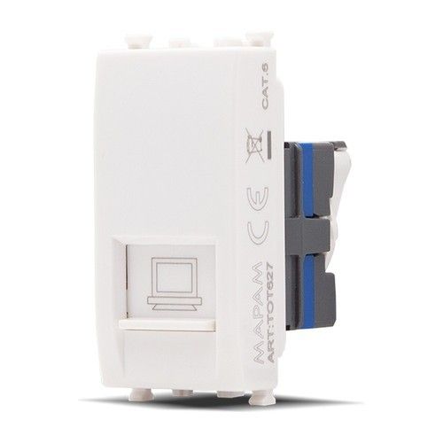 MT DISTRIBUZIONE GEM-F627BI NETWORK CONNECTOR RJ45 CAT6 GEM WHITE