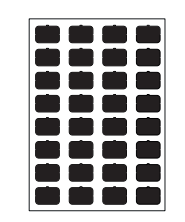 EELECTRON 9025ISA-3 9025 KNX CAPACITIVE BUTTON, BLACK ICON SET - A BLANK - 32 ICONS