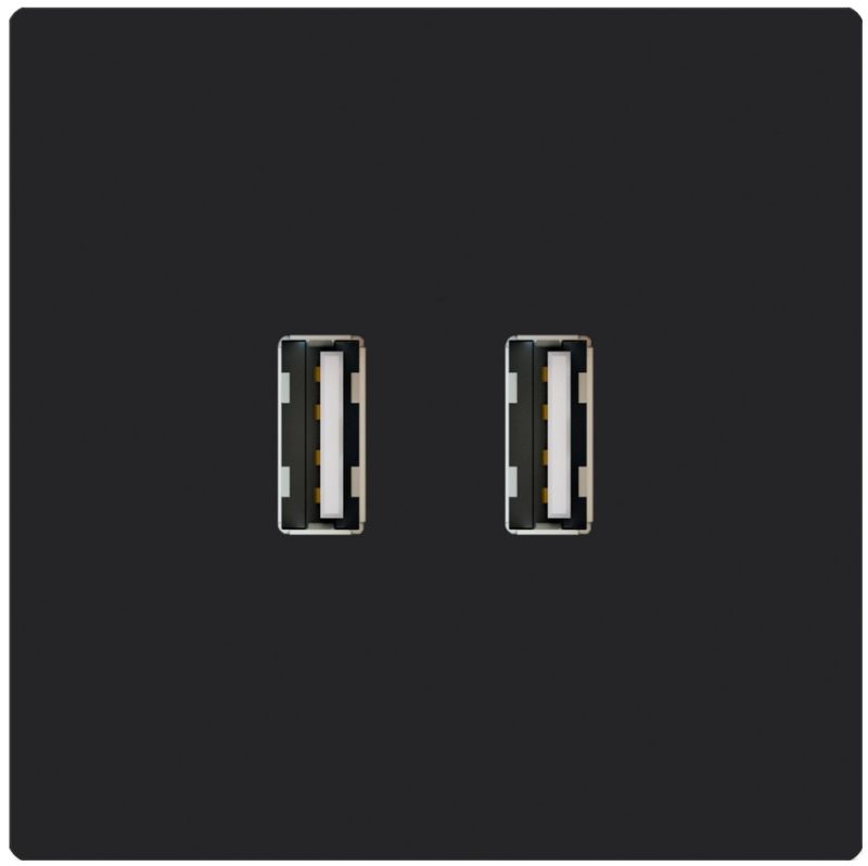 ZENNIO 830000805 ZS55 dual USB cover, anthracite