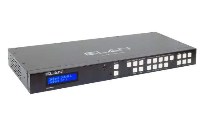 ELAN EL-4KM-VW44 HDBaseT 4K 4 X 4 Seamless Switching HDMI Matrix with Video and Multi-Viewer