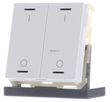 MDT BE-TAL63T2.B1 KNX Button Light 63 2 times, RGBW, with temperature sensor, high-gloss studio white